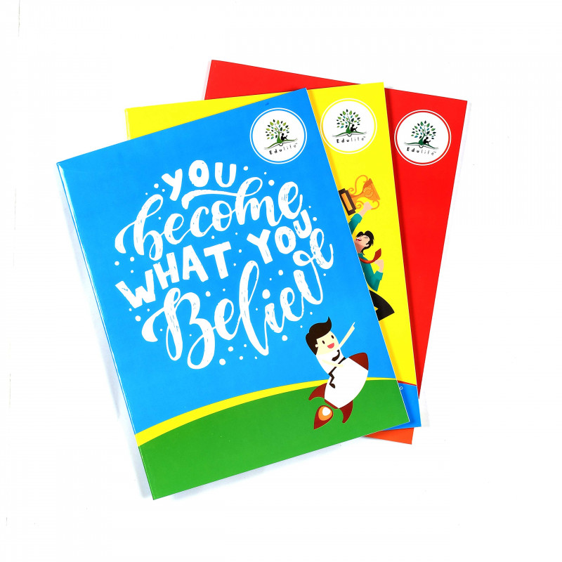 1 Side Plain/1 Side Single Line Interleaf ,Practice Notebook 112 Pages