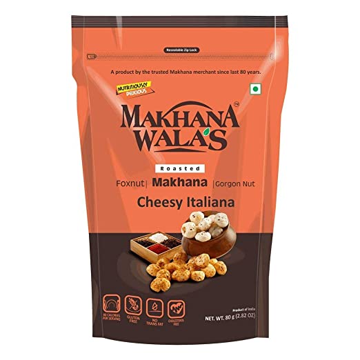 Makhanawalas Roasted Makhana, Cheesy Italiana, 2x80g