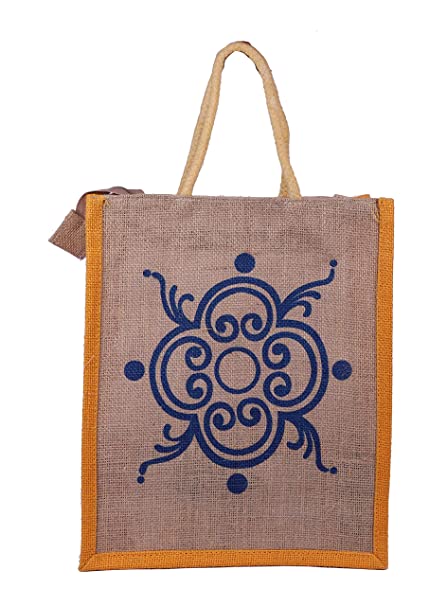 India Jutes Jute Lunch Bag (Yellow)