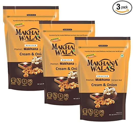 Makhanawalas Roasted & Flavoured Makhana (Foxnuts)/ Gorgon 