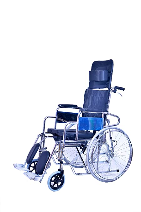 Shubhra Trading Company Reclining Wheelchair, Folding wheel 