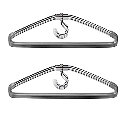 Amarshri Folding Hangers, Steel Chrome Plated Hangers for Cl