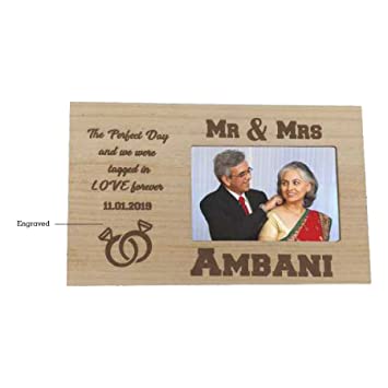 Personalised Engraved Wooden Photo Frame 6.5 X 11