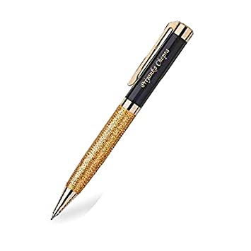 Personalized Name Pen | Golden Glow Pen | Twist Machanism Pe