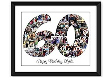 Personalized Numeric Photo Collage Cut Out (Any Numeric Avai