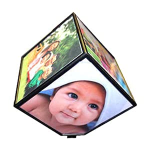 Peronalised Photo Frame and Plain Cube with Your 6 Photos Pr