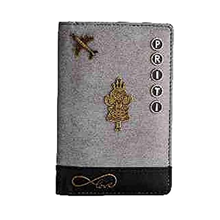 Personalized Passport Cover with Charm for Unisex and Women 
