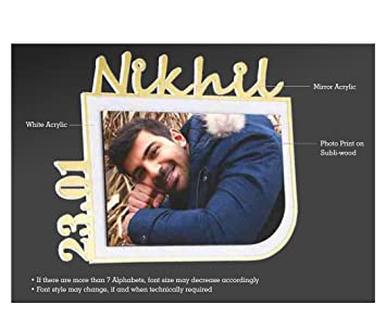 Customized Acrylic Photo Frame with Name & Date 6.5 X 8.2 Go