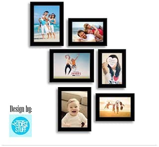Personalized Black Wooden Photo Frame & Acralic Sheet | 6 Un