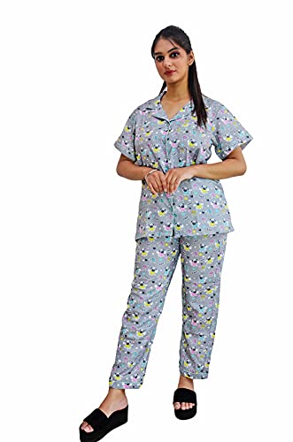 Motley by RiyaJain Womens Swiss Cotton Printed Pug Life Hal