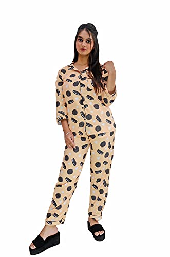 Motley by RiyaJain Womens Swiss Cotton Printed Oreo 3/4th S