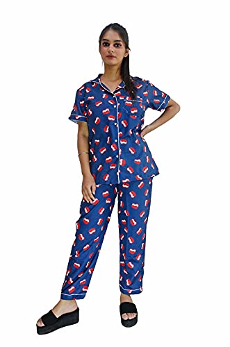 Motley by RiyaJain Womens Swiss Cotton Printed Red Velvet C